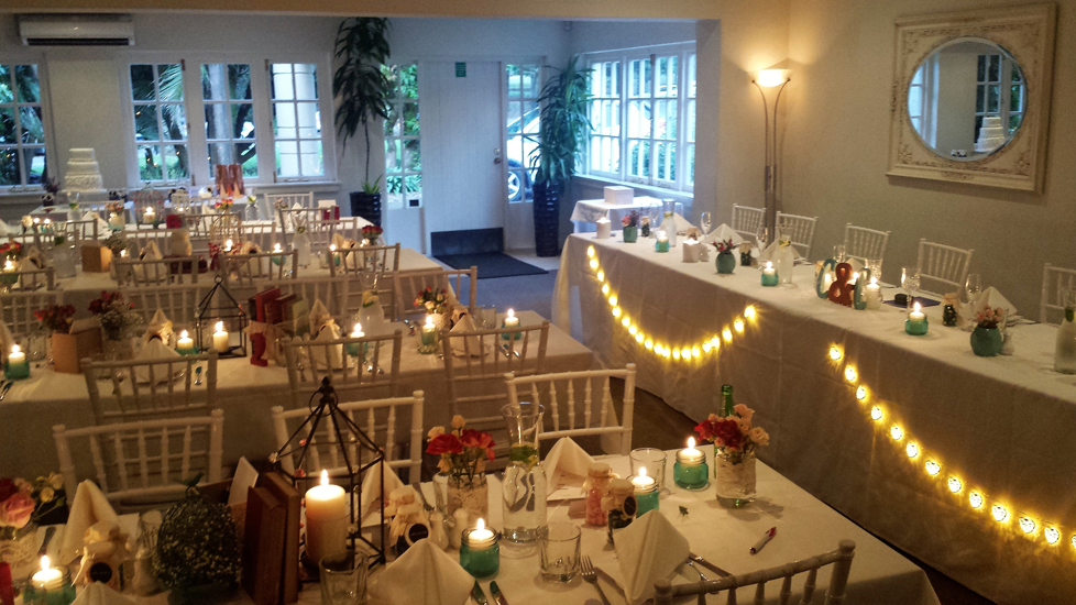 Wintergarden Pavilion Wedding, Reception with Lights