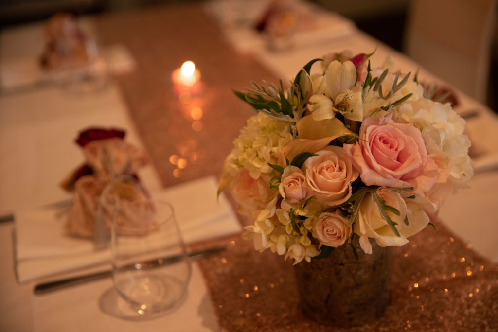 Wintergarden Pavilion Wedding, Table Centrepiece